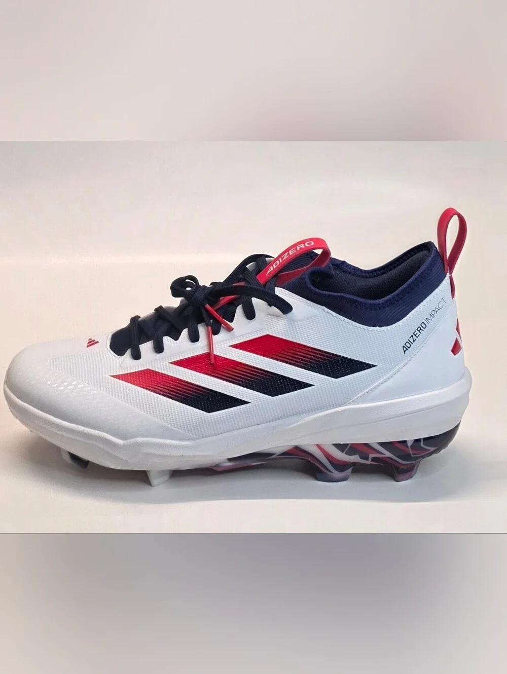 Adidas Adizero Impact TPU 2.0 USA Baseball Cleat Red White Blue KK1074 Men 12